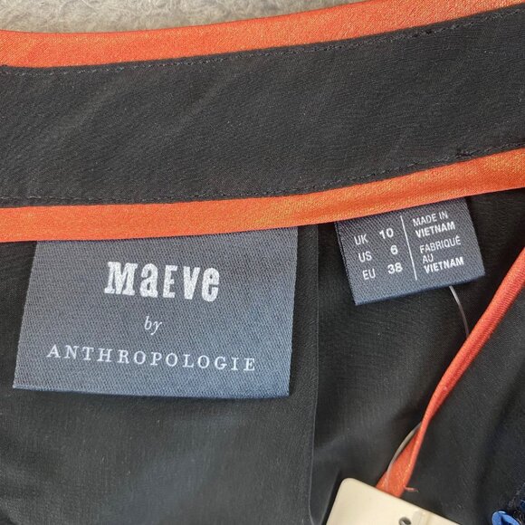 New Anthropologie MAEVE 6 Skirt Sequin Multicolor Zig Zag Chevron Party - Picture 13 of 16